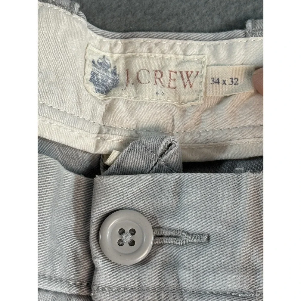 J.Crew Pants Mens 34x32 Gray Regular Fit Chino Straight Leg Cotton Casual
